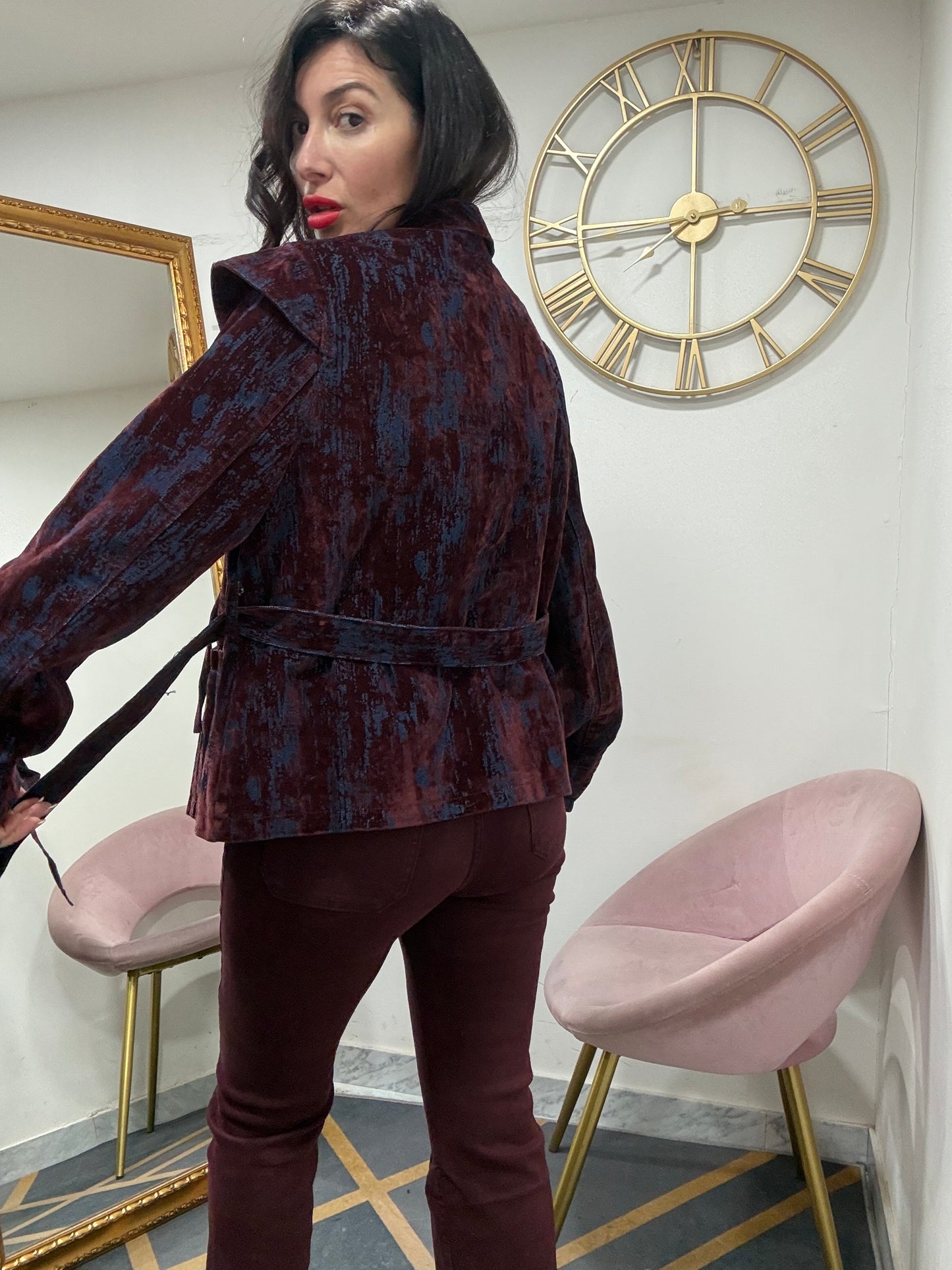 Giacca velluto intreccio 637