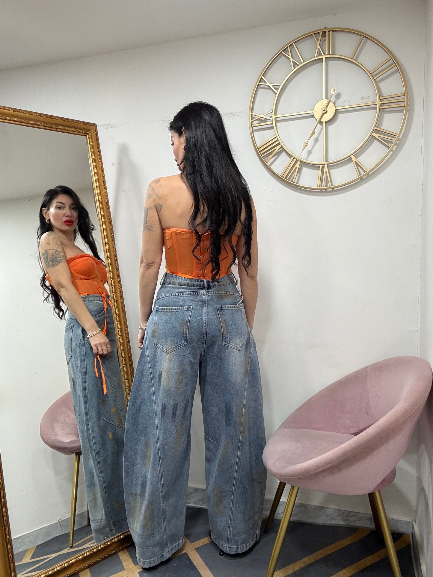 Jeans reverse pittura 88915