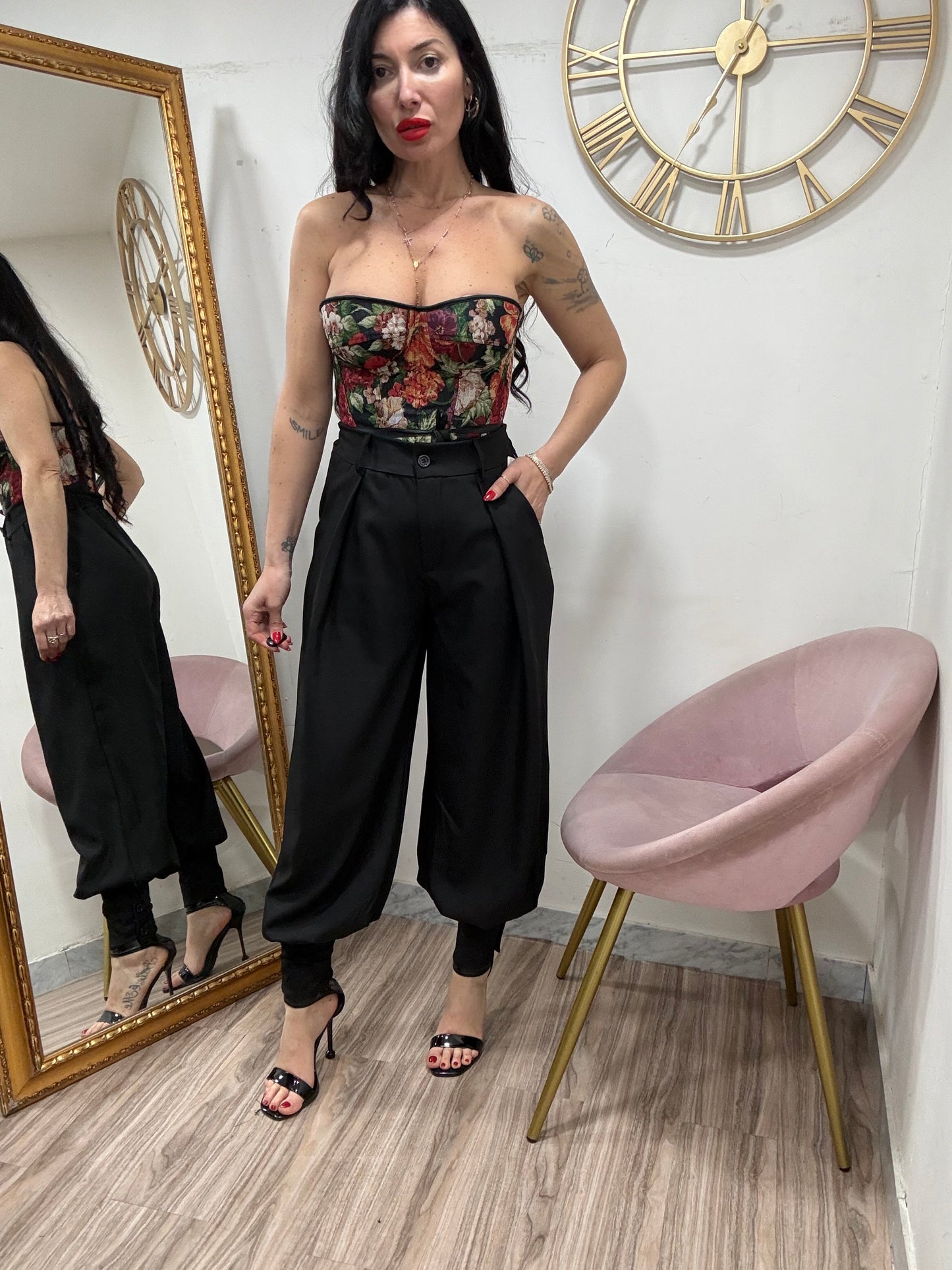 Pantalone polsino caviglia 13419