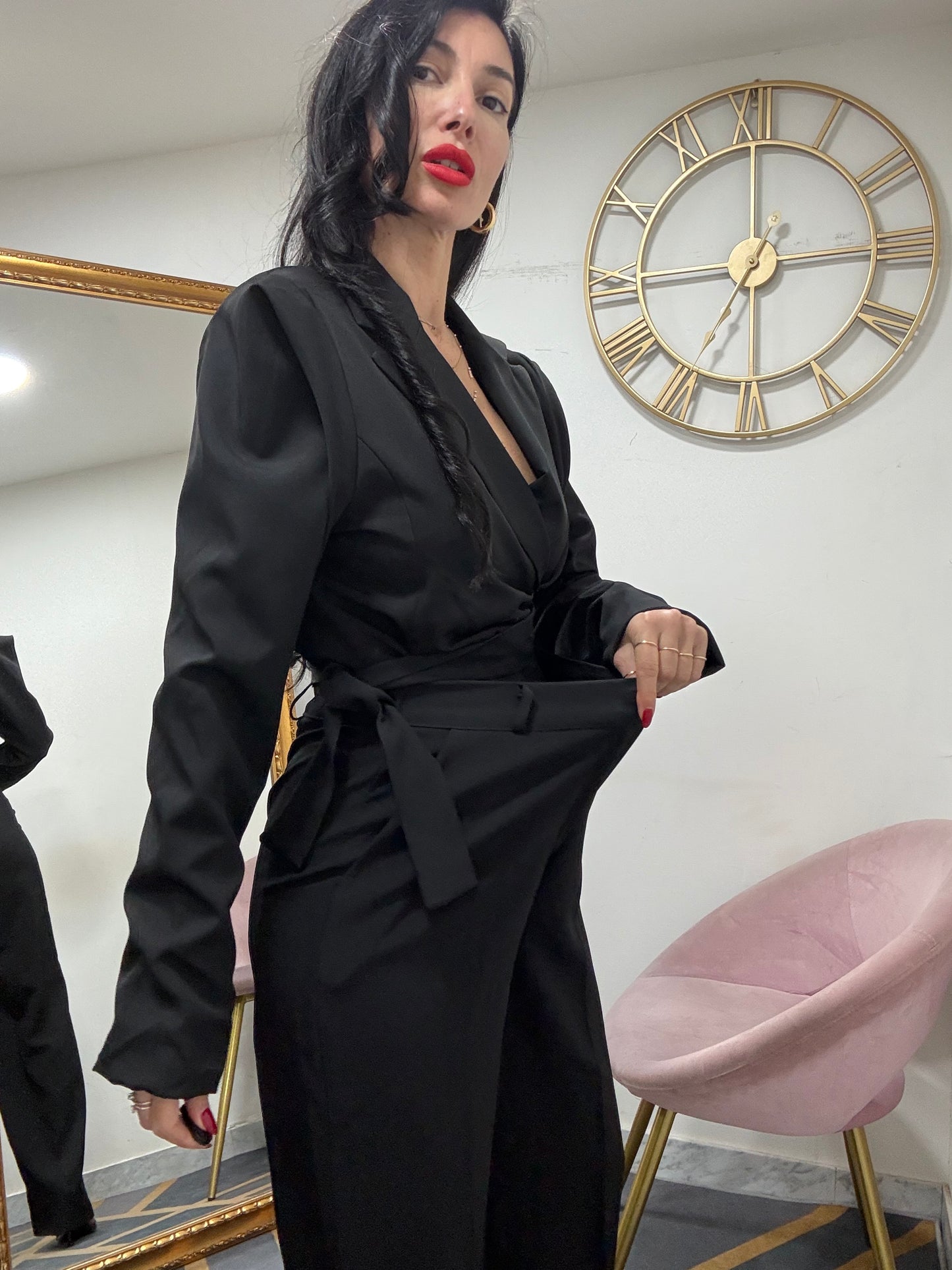Tailleur giacca crop fiocco 13416