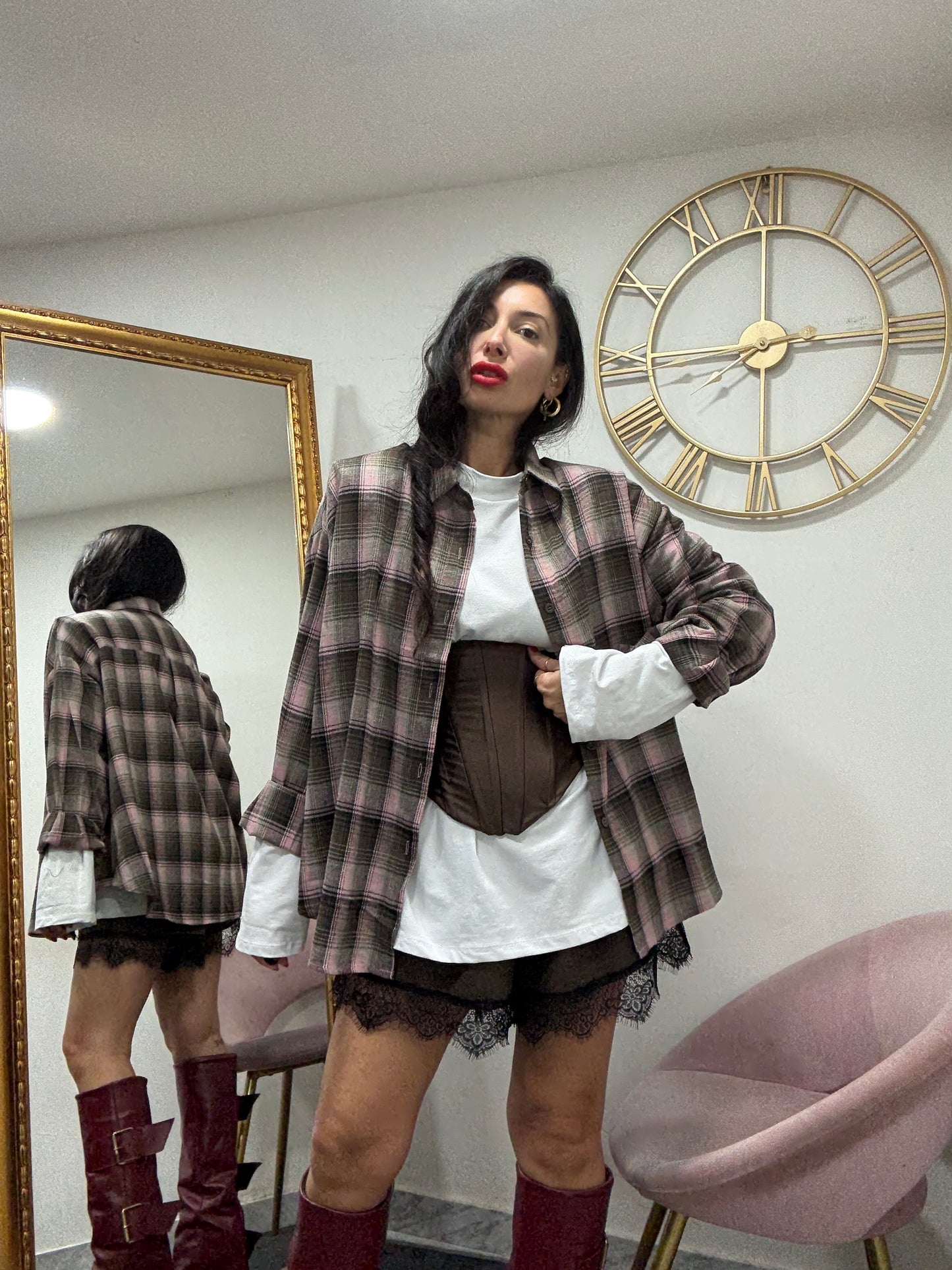 Camicia spalline over 695