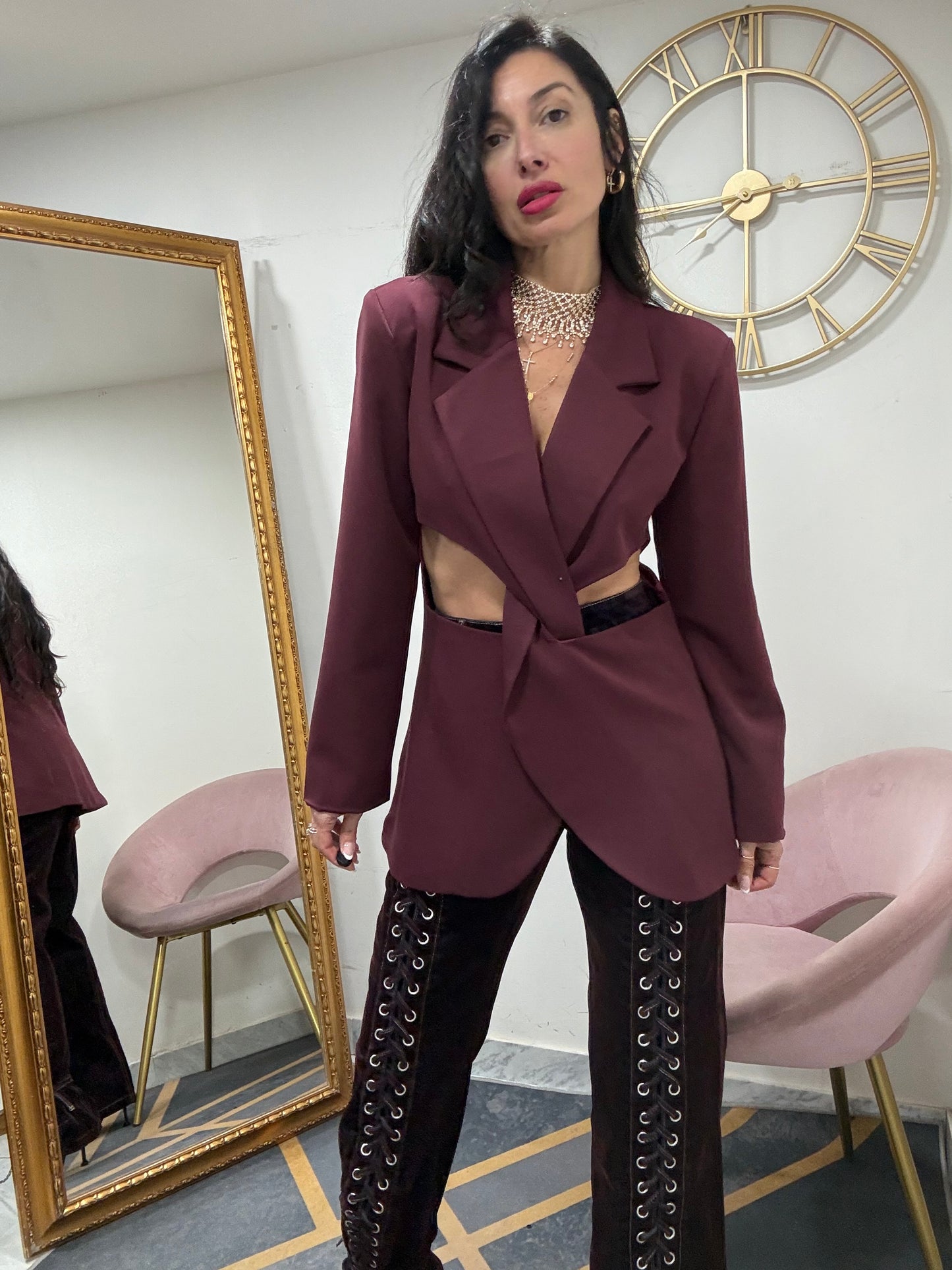 Giacca incrocio buchi 660