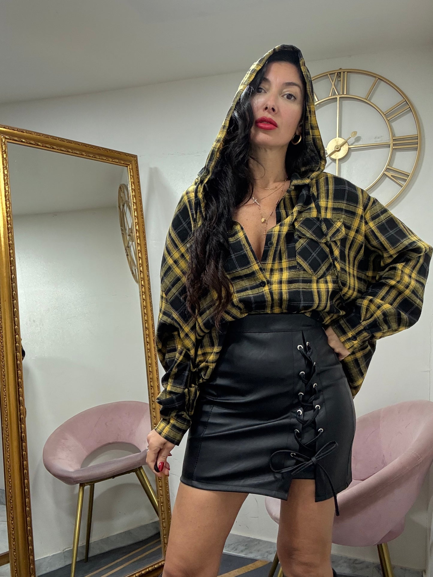 Camicione spalline cappuccio 736