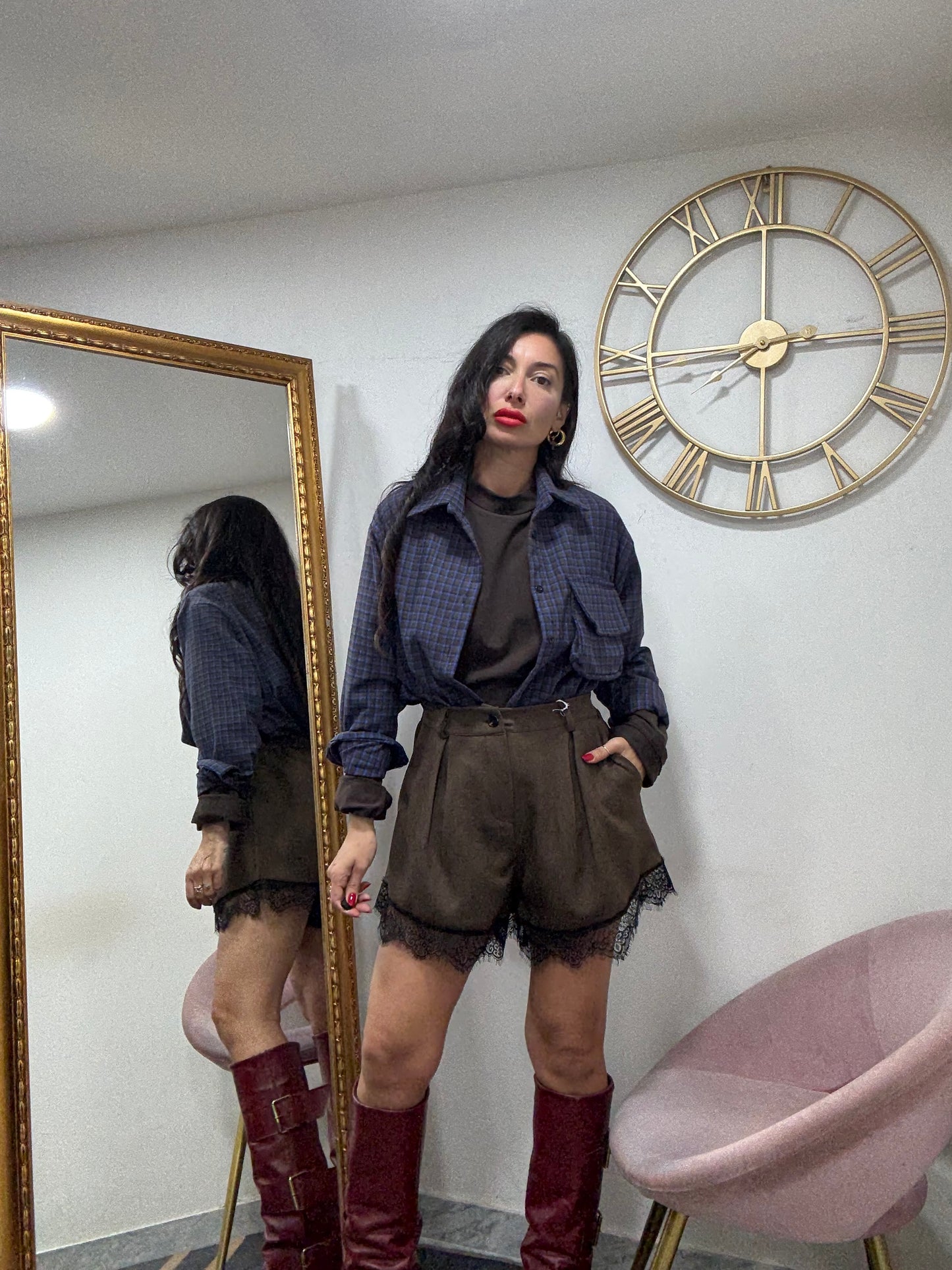 Short bordi merletto 380