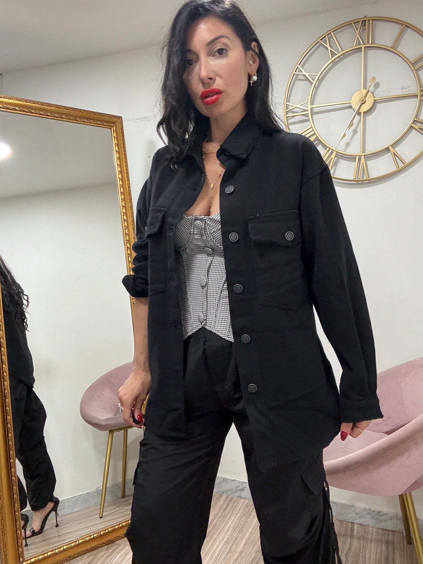 Camicia denim black 2498