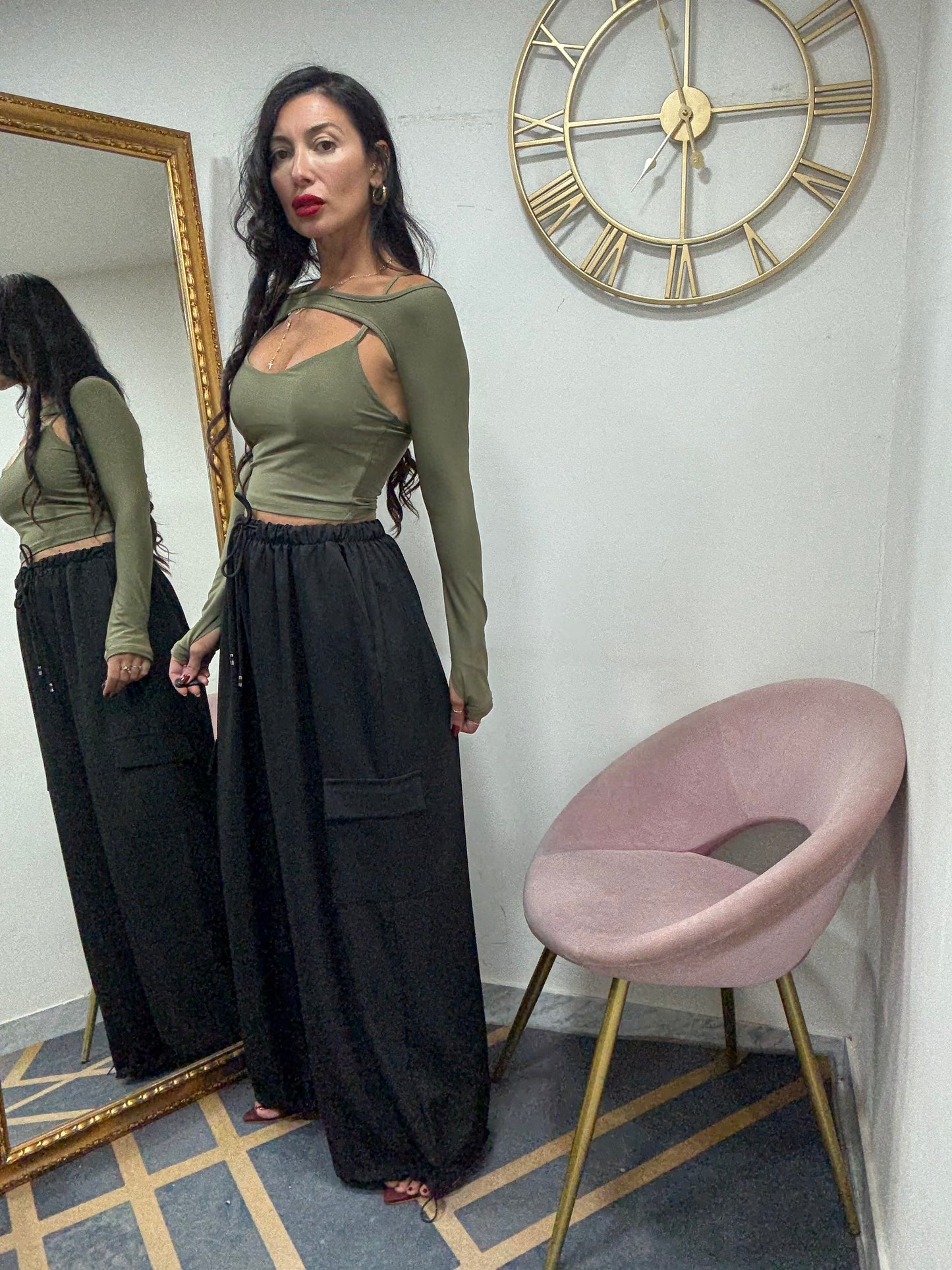 Pantalaccio cargo coulisse caviglia 080