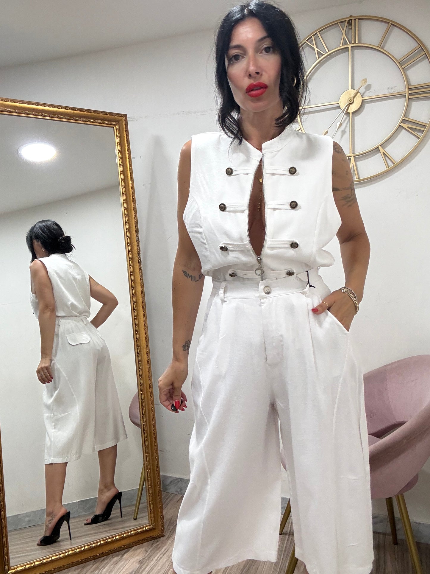 Gilè bottoni military 21309