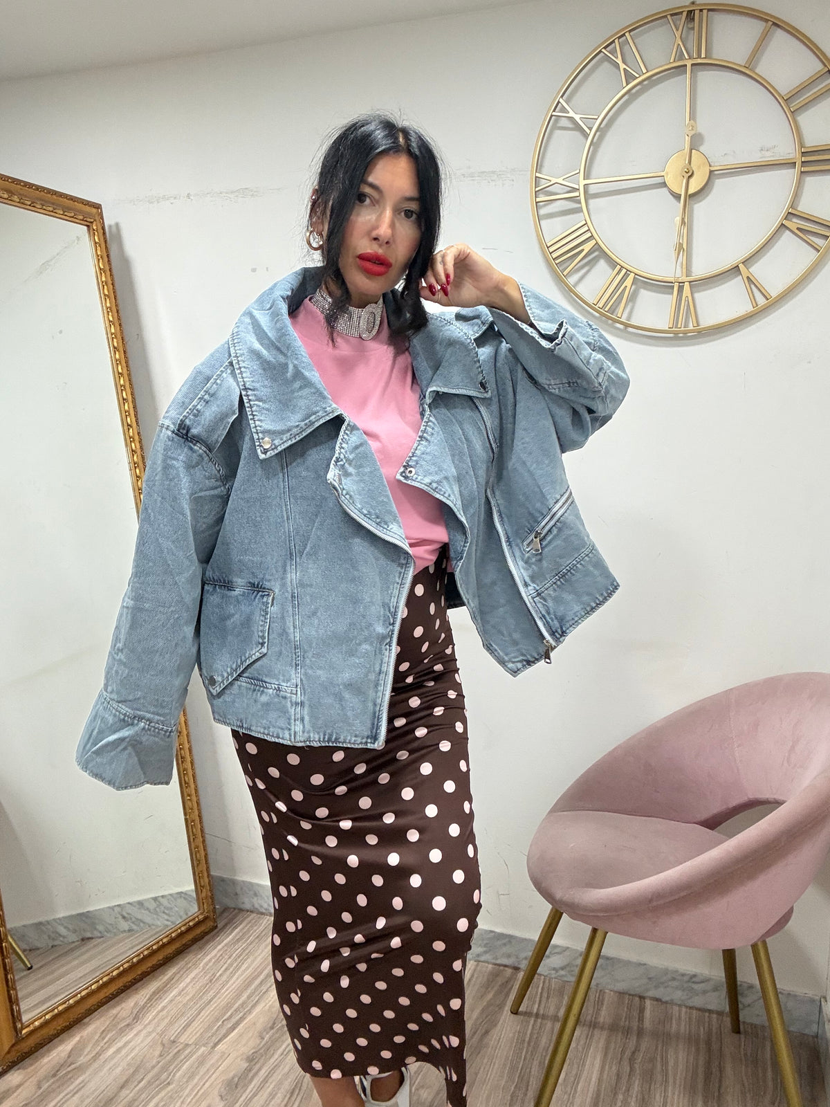 Chiodo Denim oversize 2795