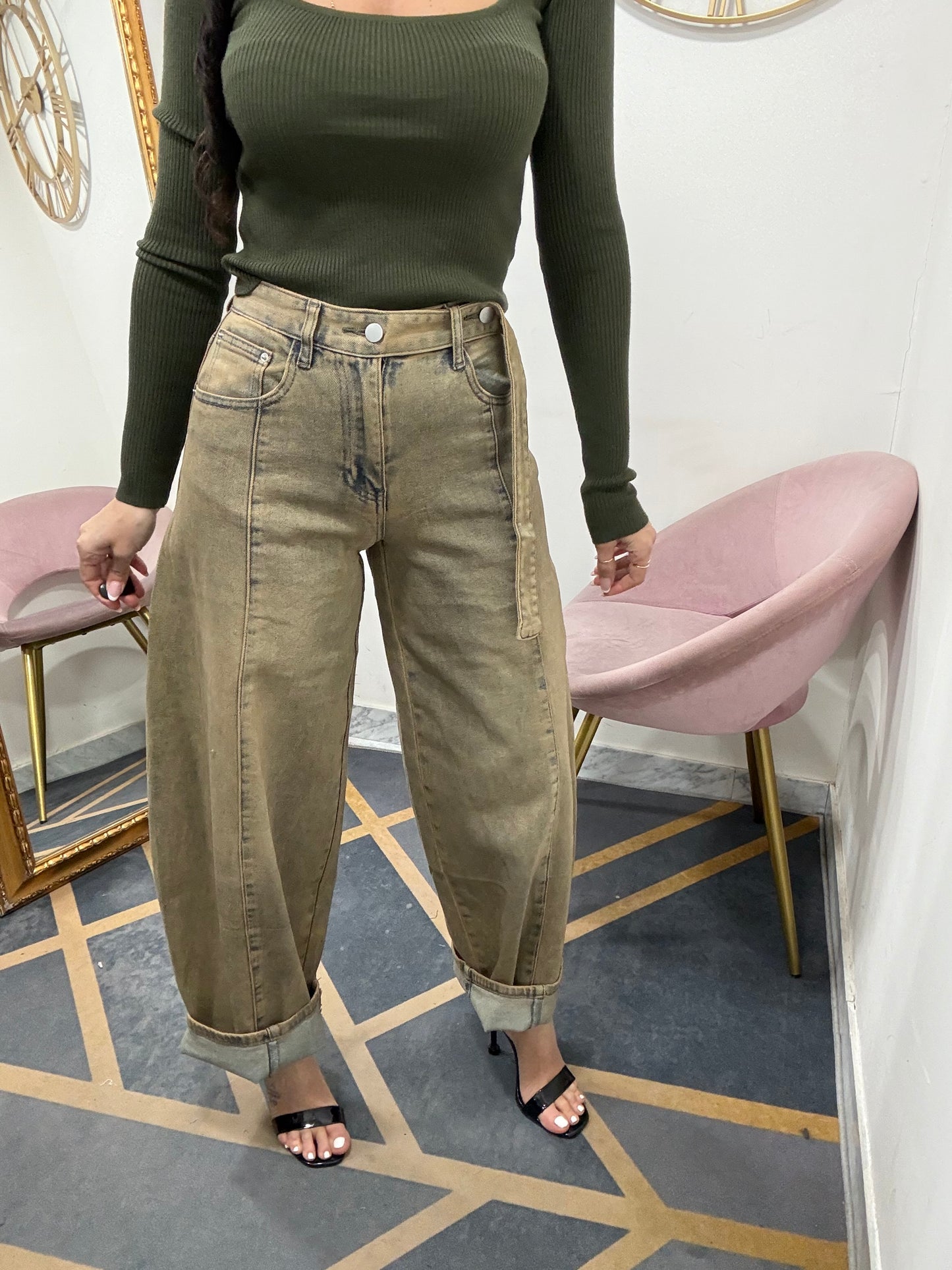 Jeans baloon bustino cinta 038