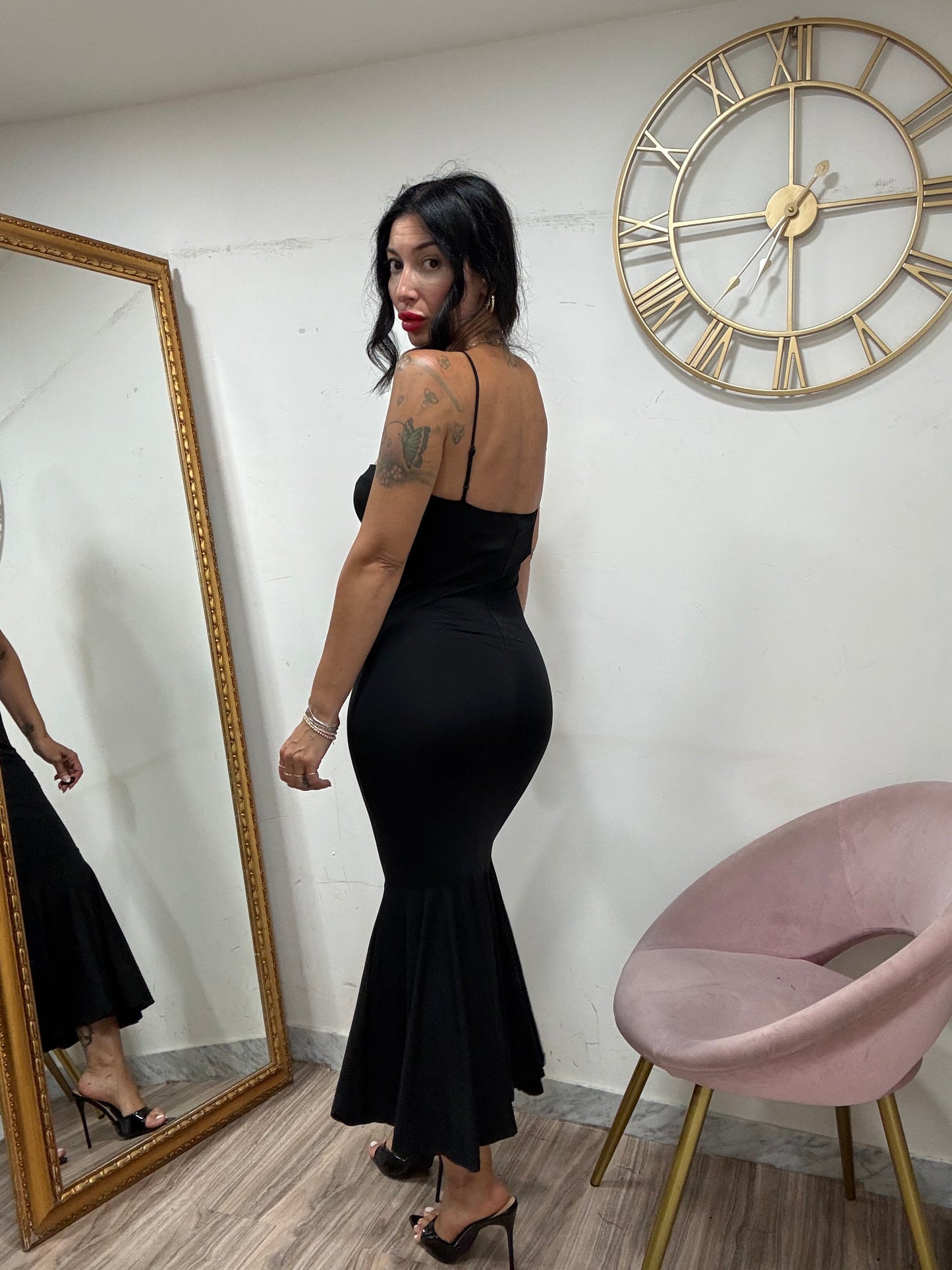 Dress tubino balza sirena 7017