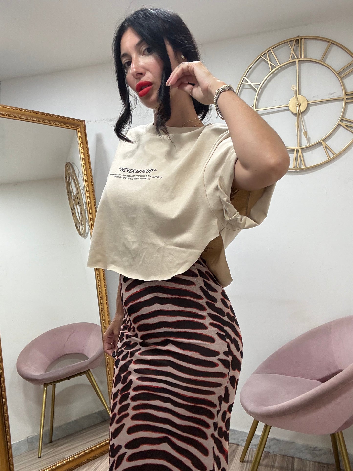 Shirt crop acquila 100