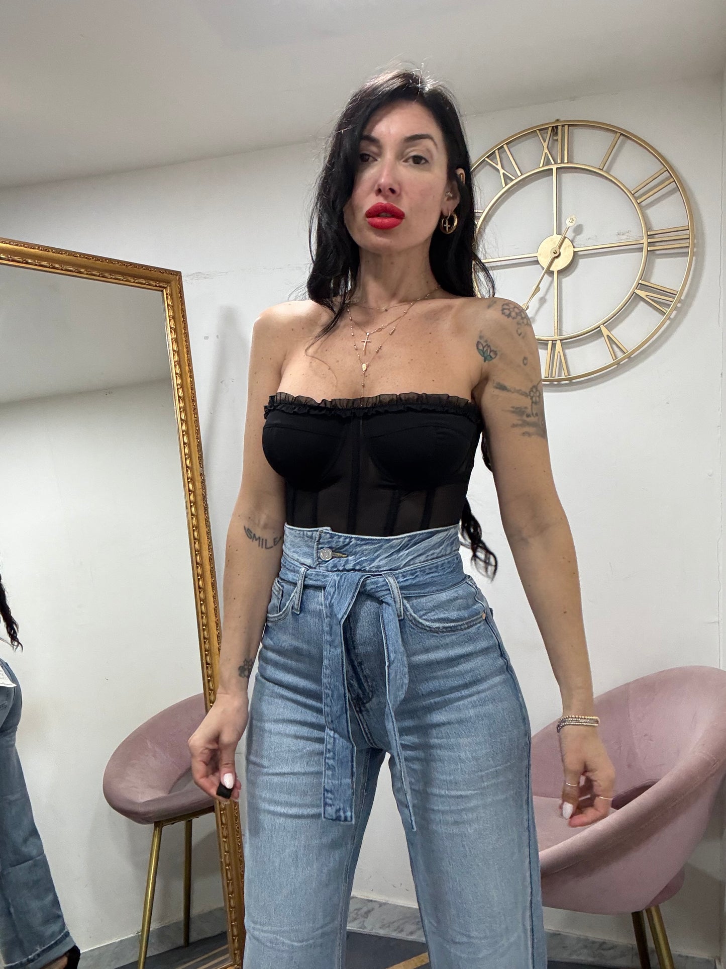 Jeans vita altissima denim 5075
