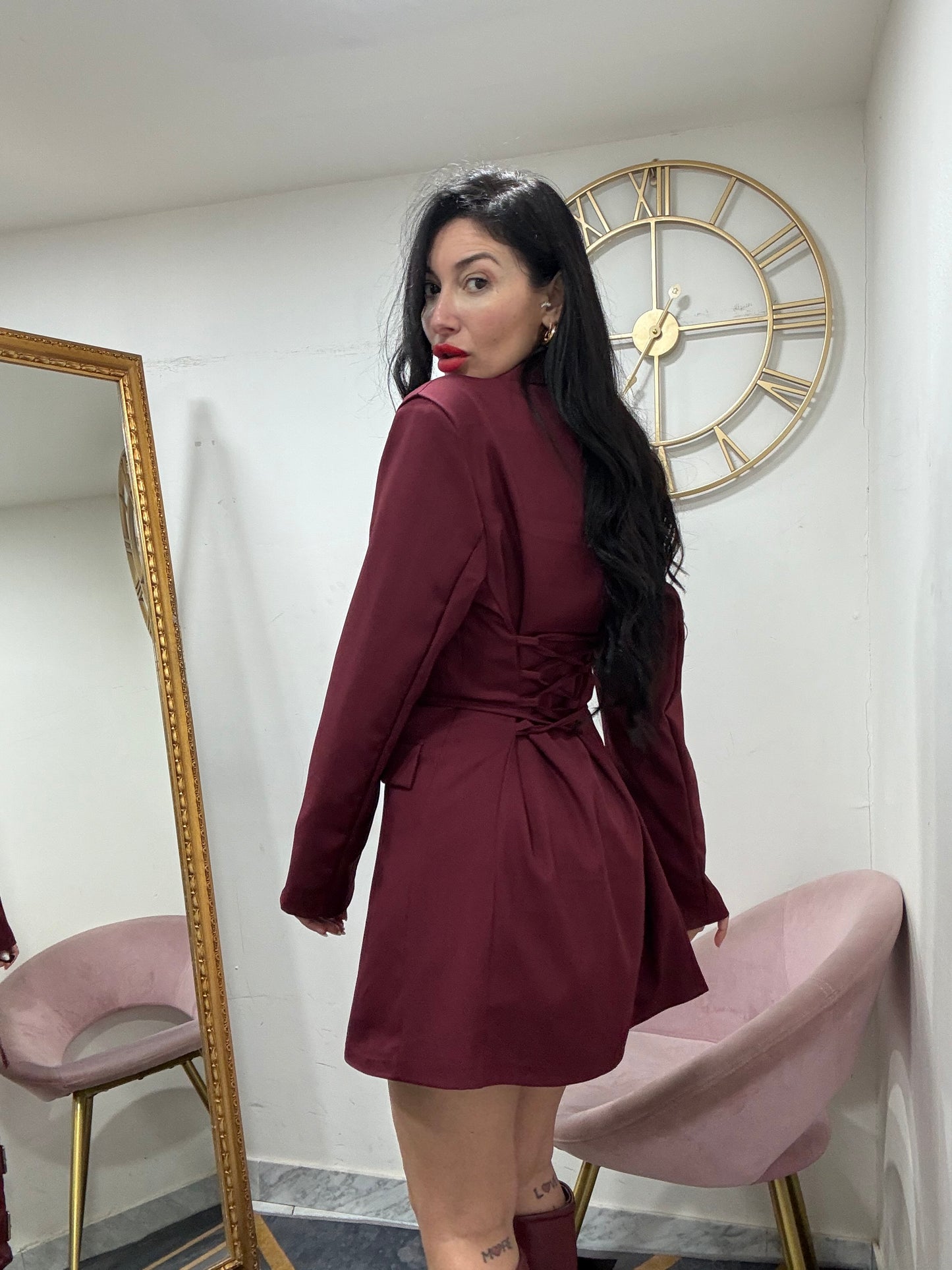 Dress giacca intreccio retro 6810