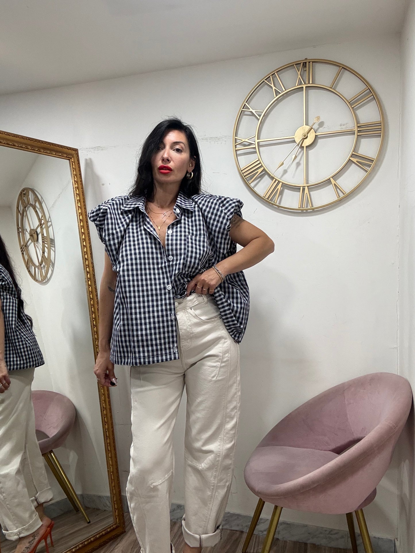 Camicia mezza manica palloncino 1836