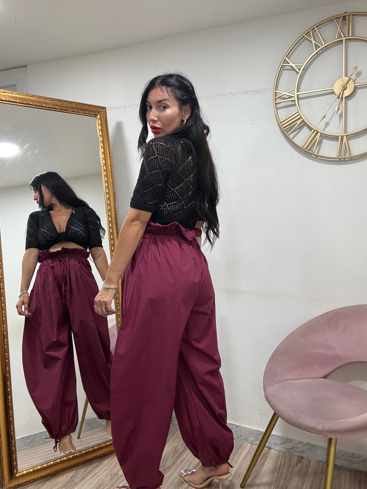 Pantalone risvolto balloon 22816