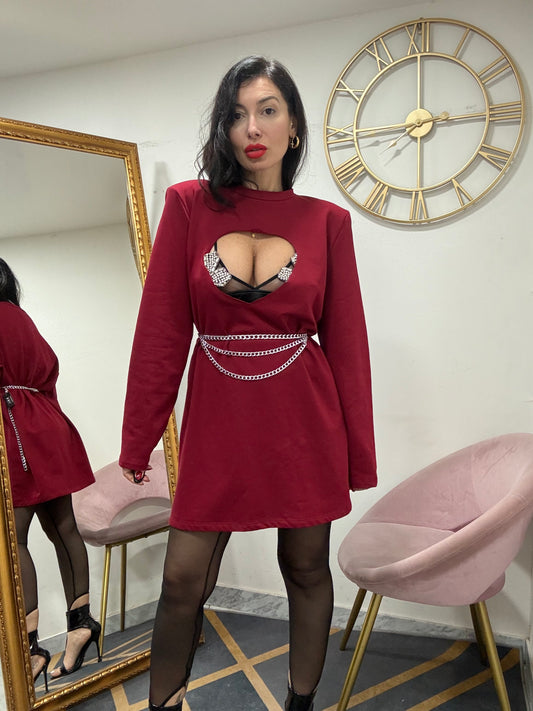 Maxi shirt spalline cuore