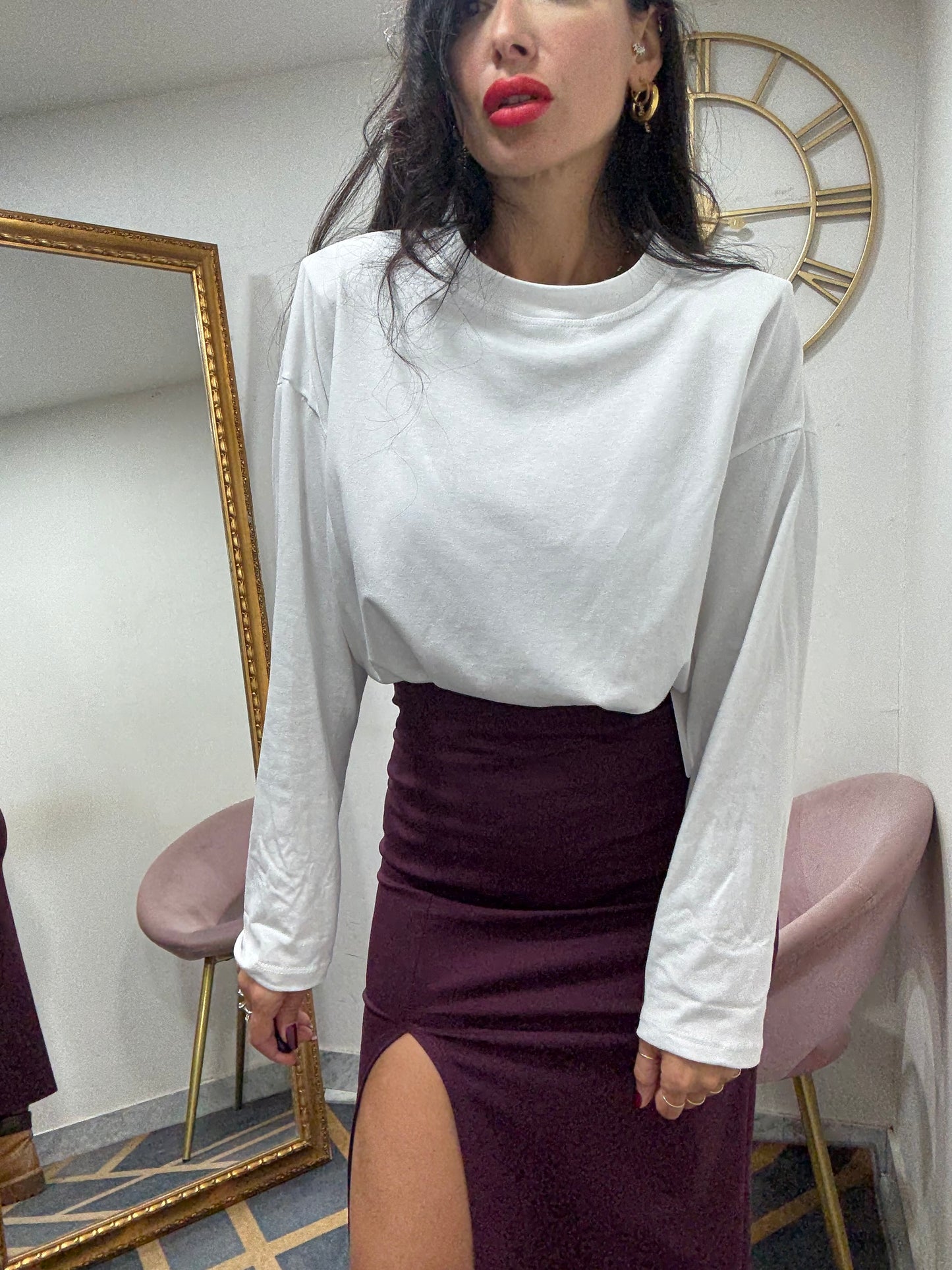 Shirt spallin manica lunga basic 516