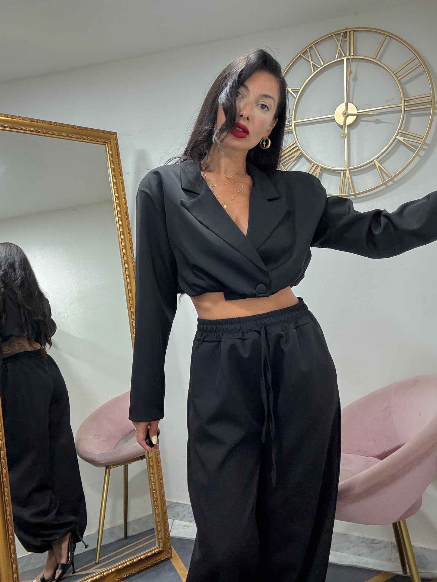 Giacca crop ballon 595