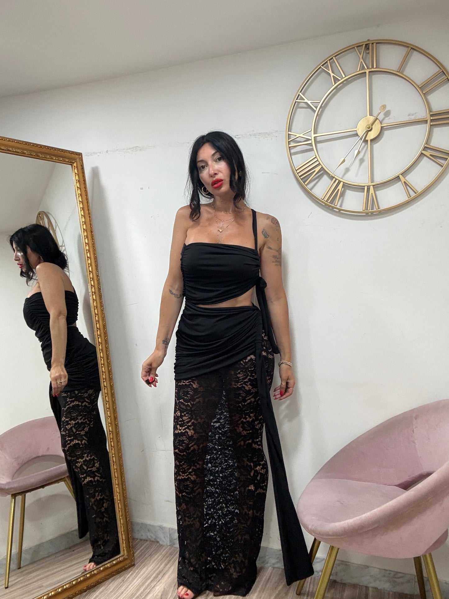 Coordset dress gonna macramè 19090
