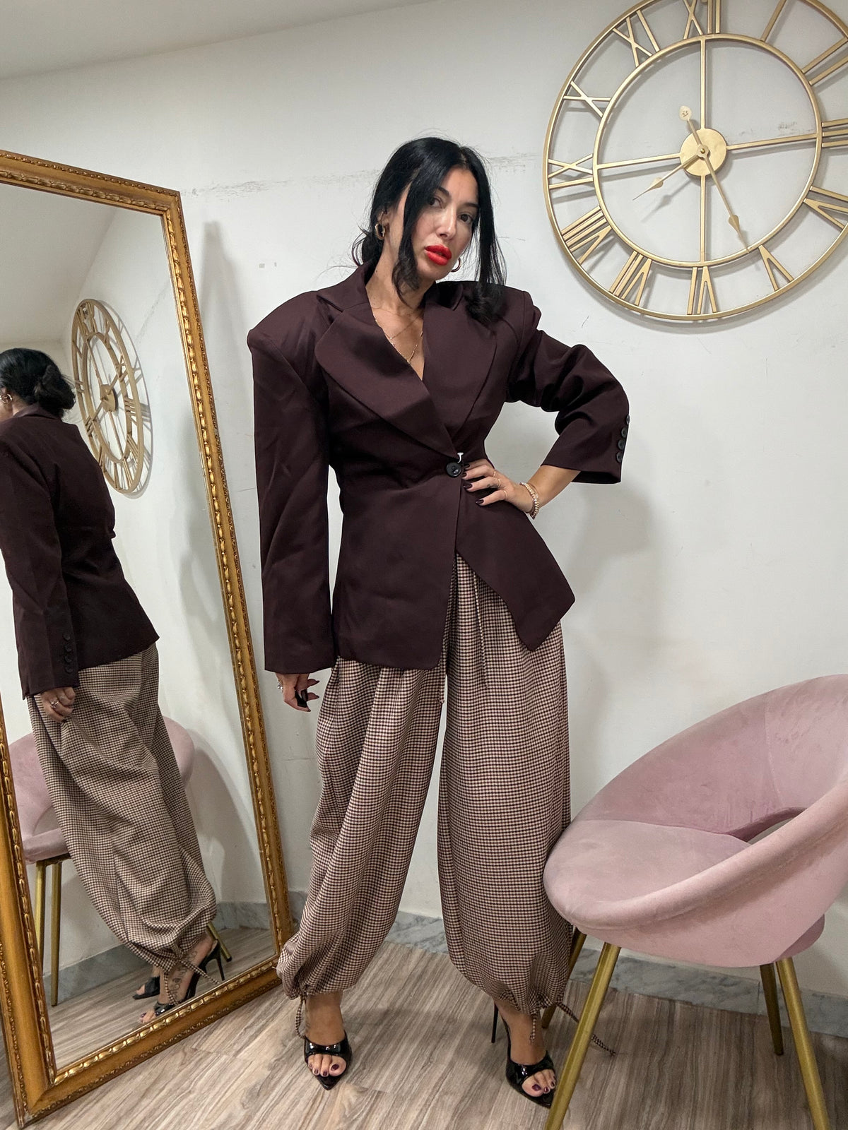 Blazer mod zara burgundi 025