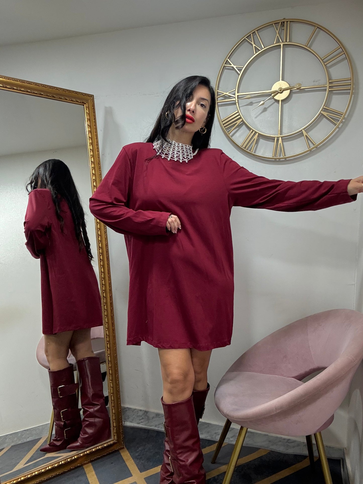 Maxishirt dress spalline 923