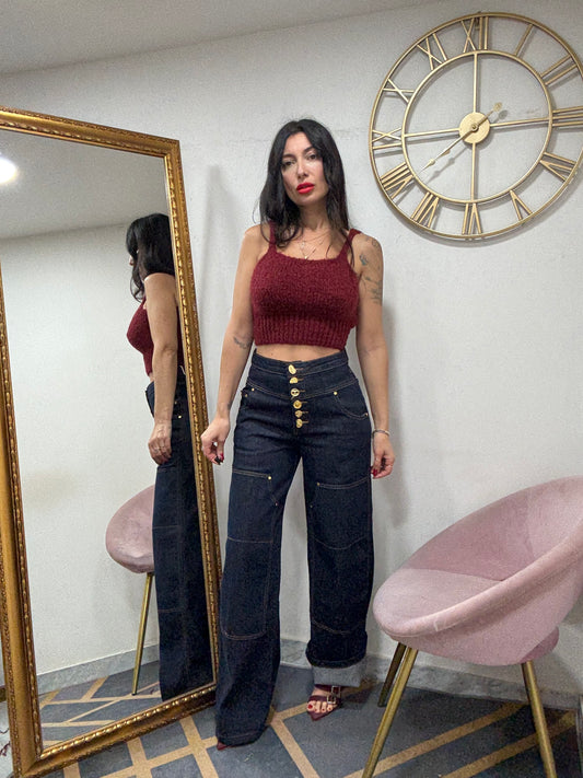 Jeans boombastic bottoni oro F72