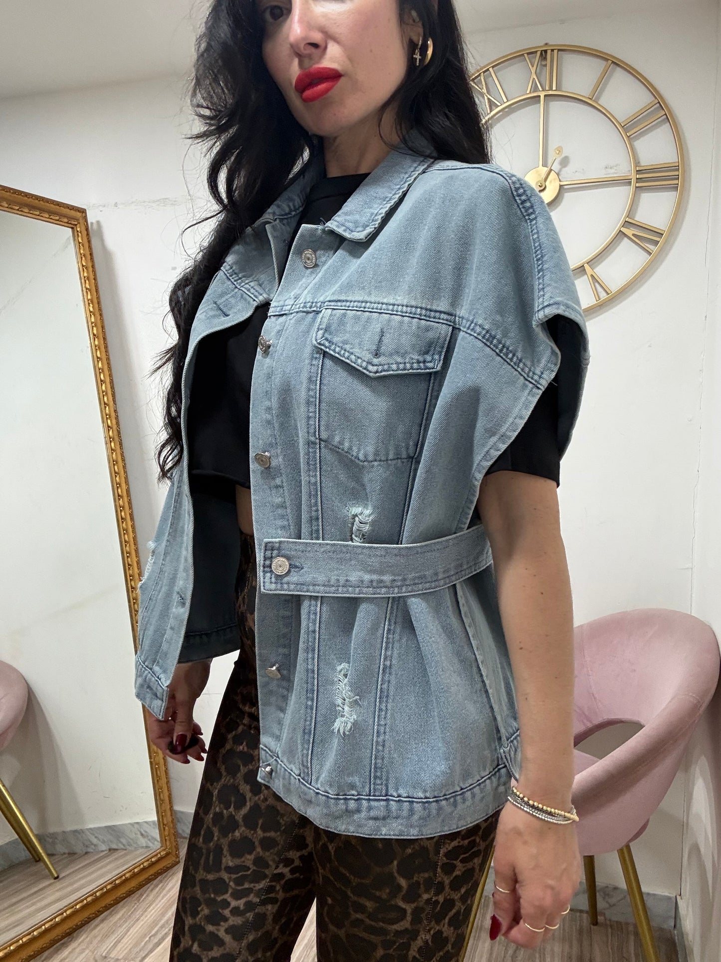 Gilet denim aperture 8958