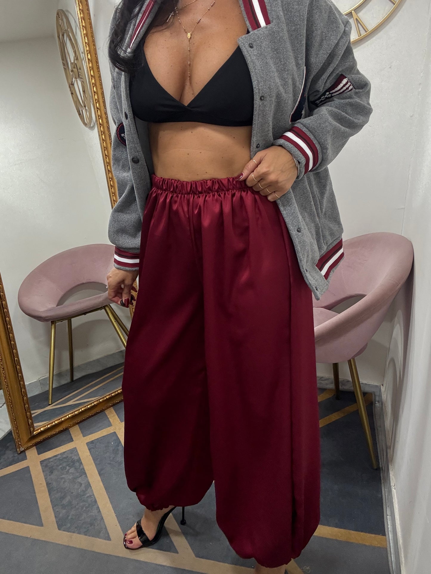 Pantalone satin aladino