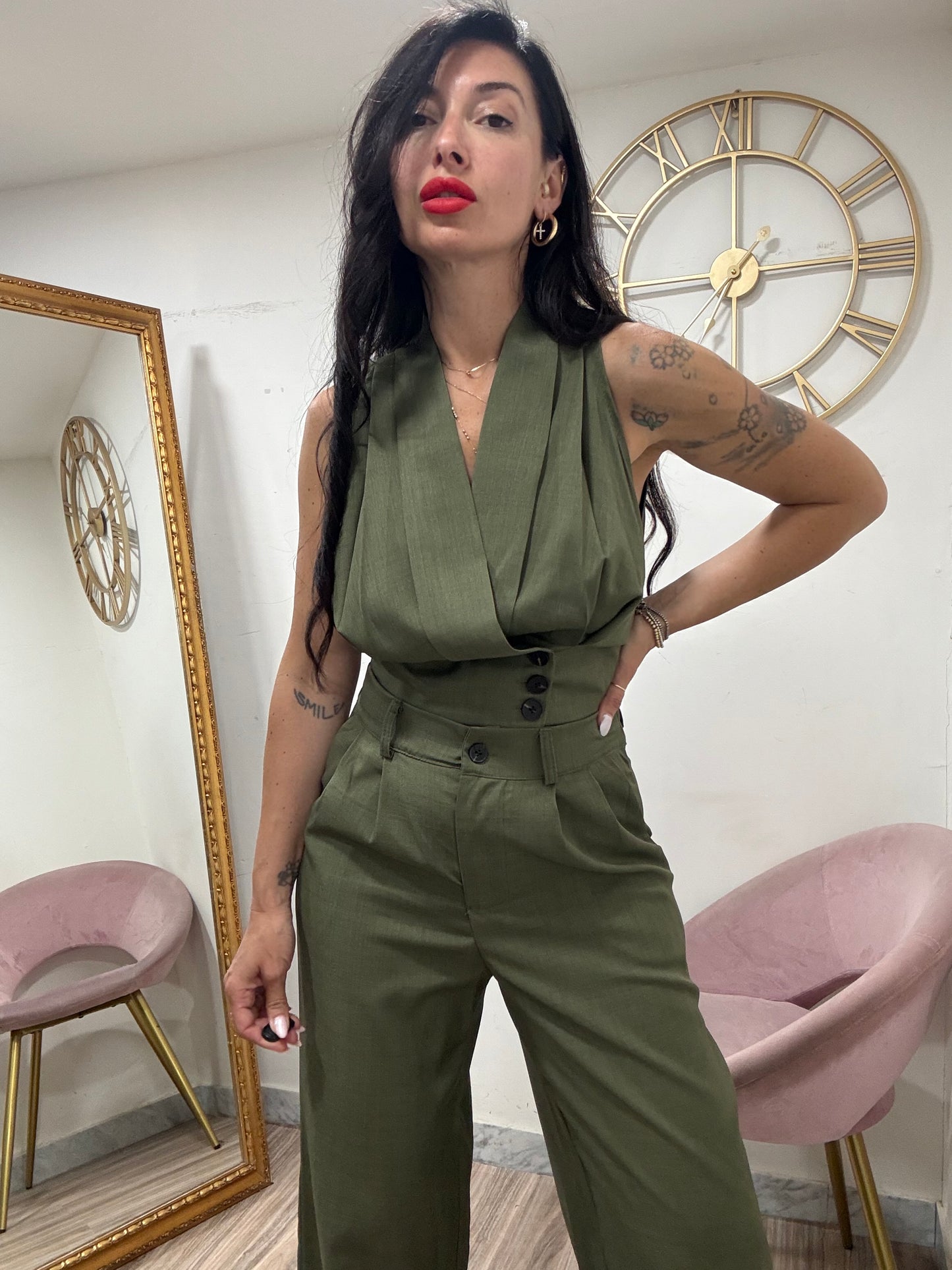 Coordinato gilet crop