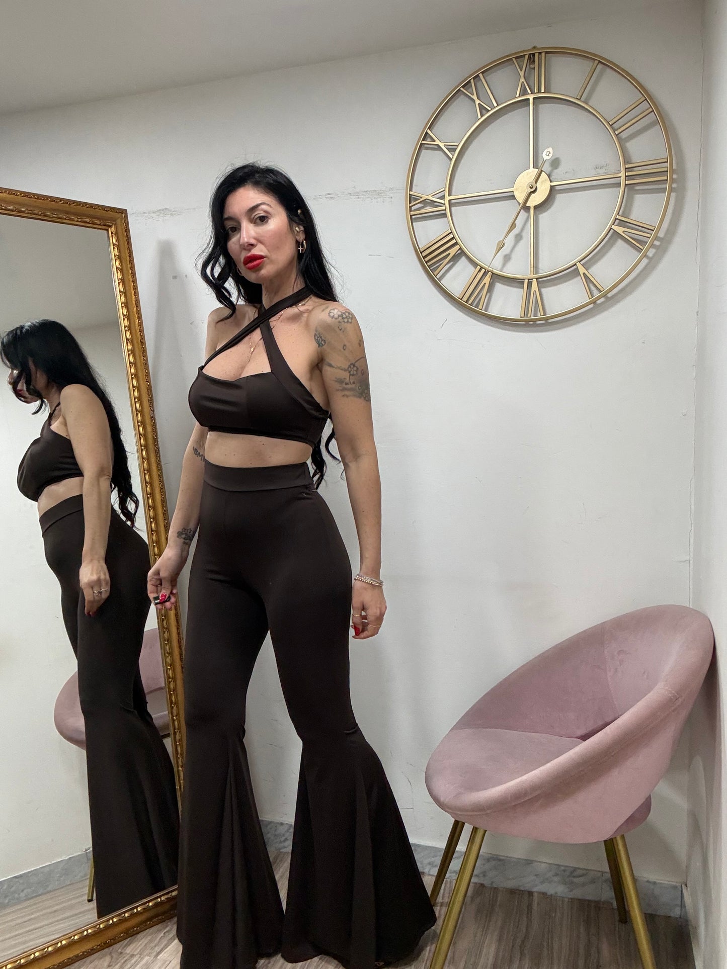 Coordinato crop sirena 7716