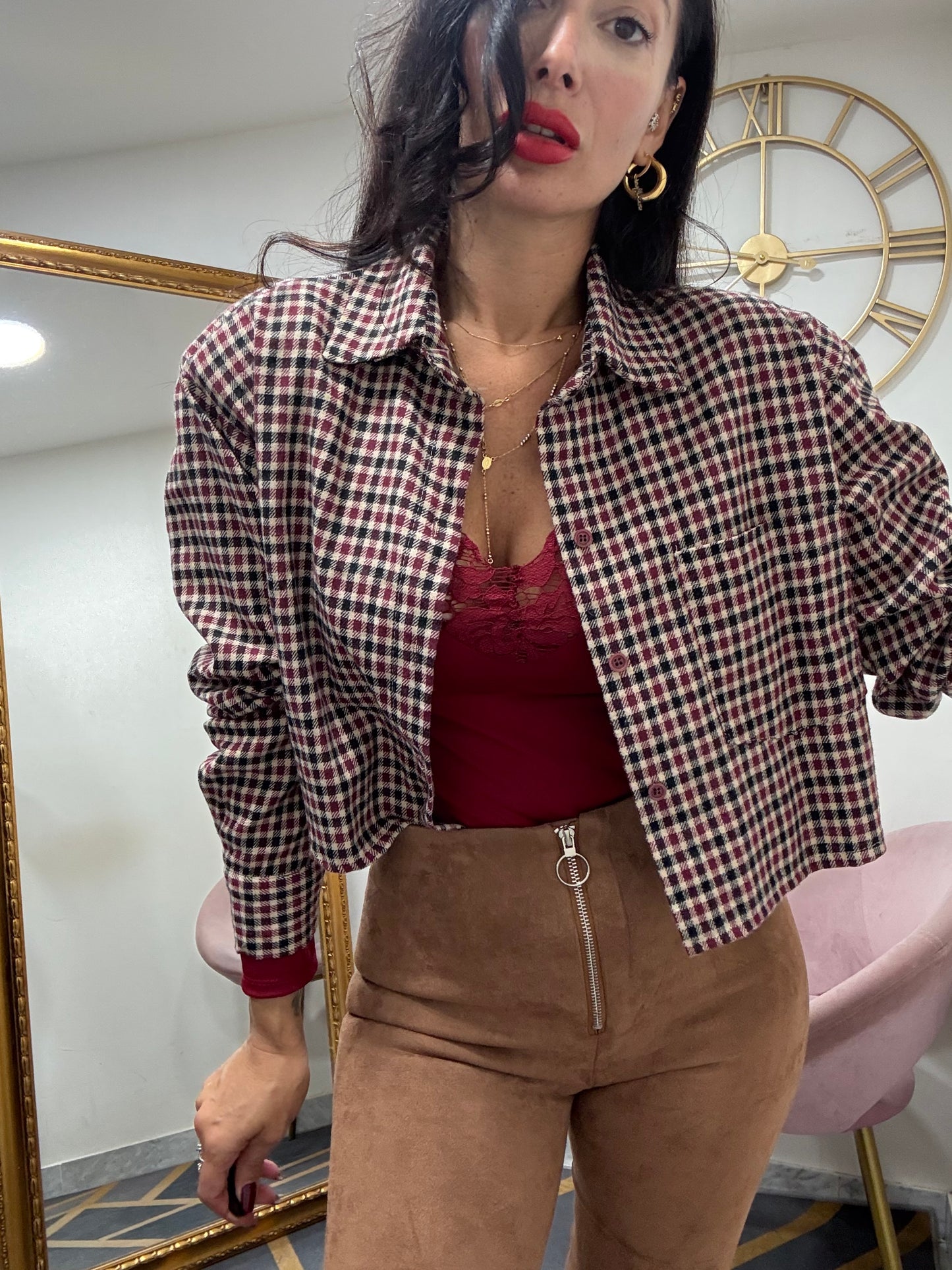 Camicia spalline crop