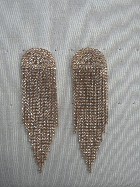 Orecchini cascata strass