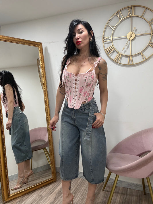 Corsetto fiocco rosa
