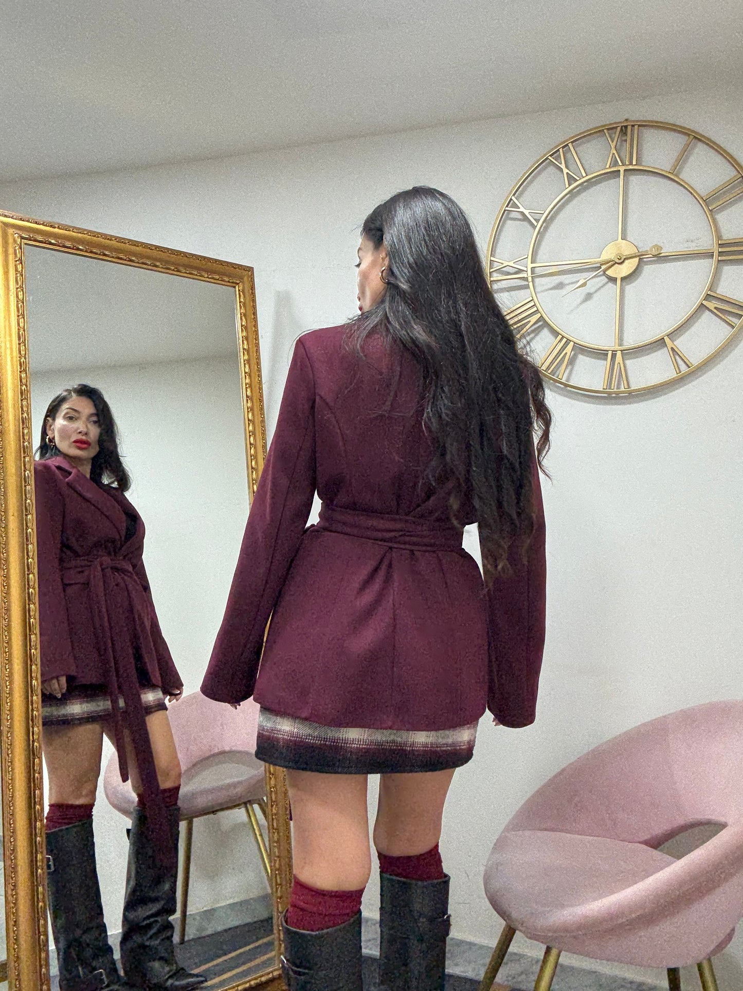 Giacca cappotto cinta 509