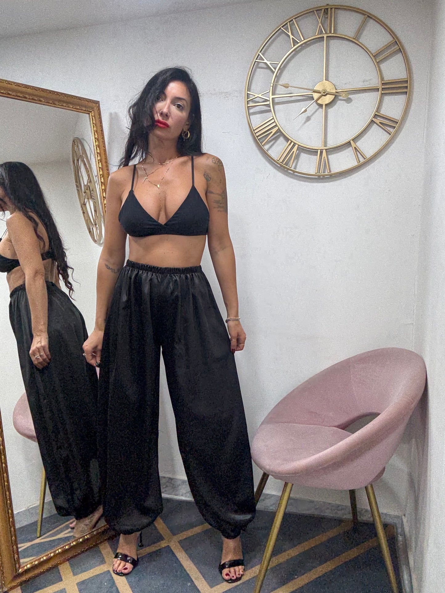 Pantalone satin aladino