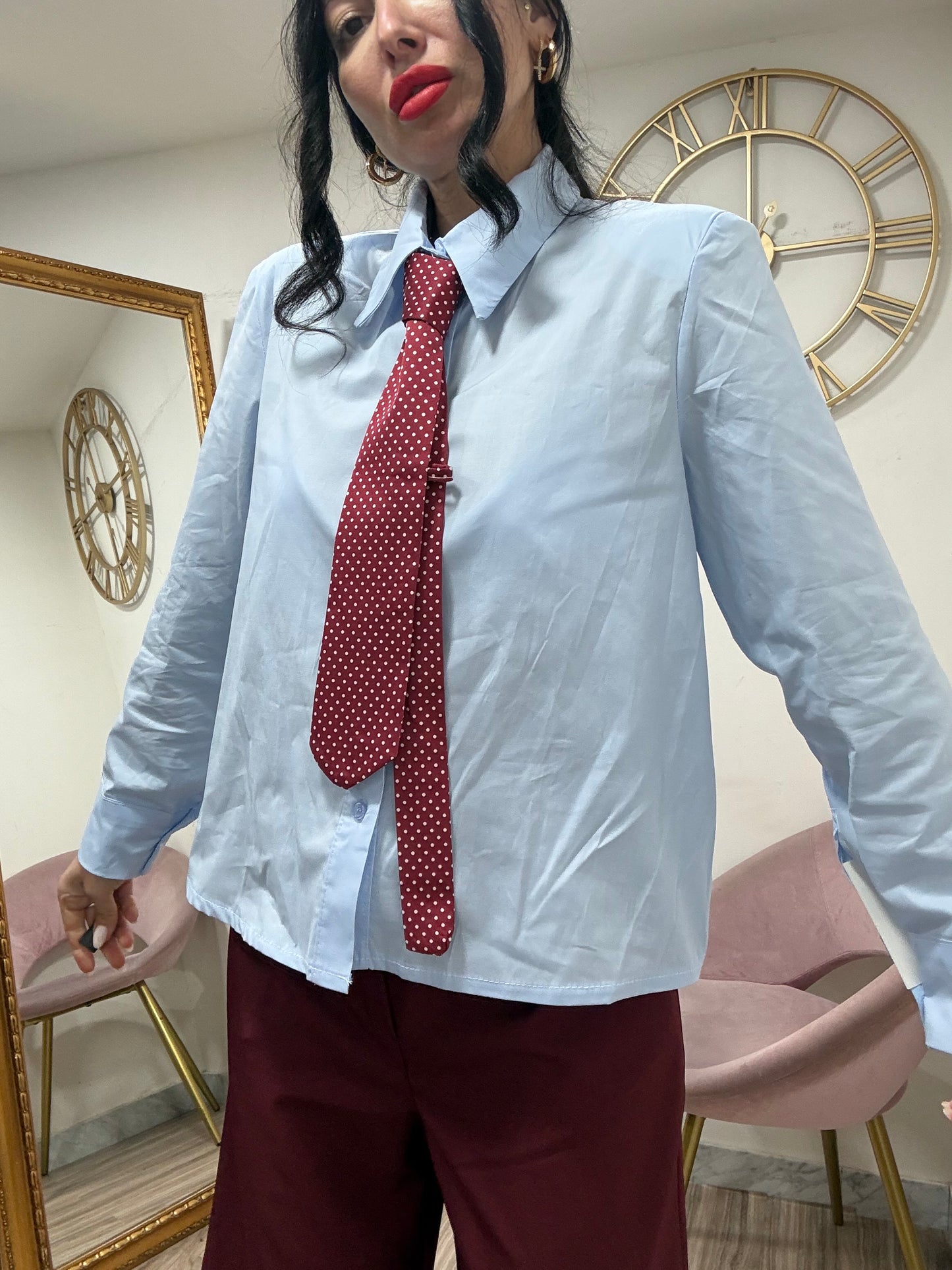 Camicia cravatta pois 45988