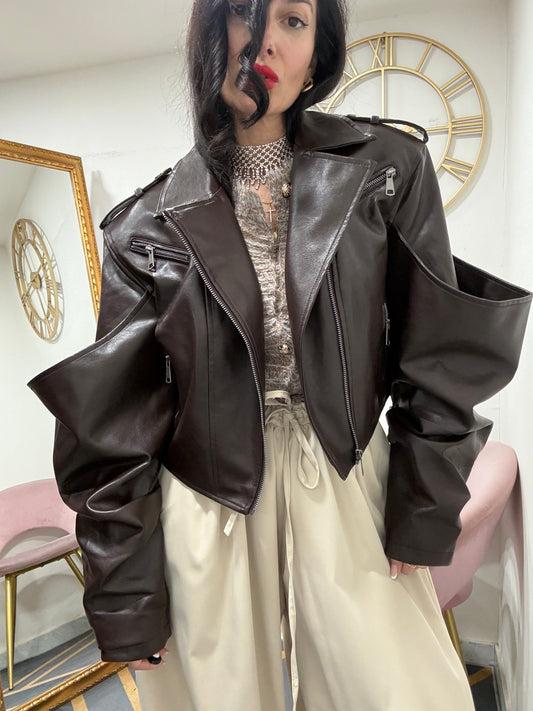 Chiodo ecopelle manicotto 683