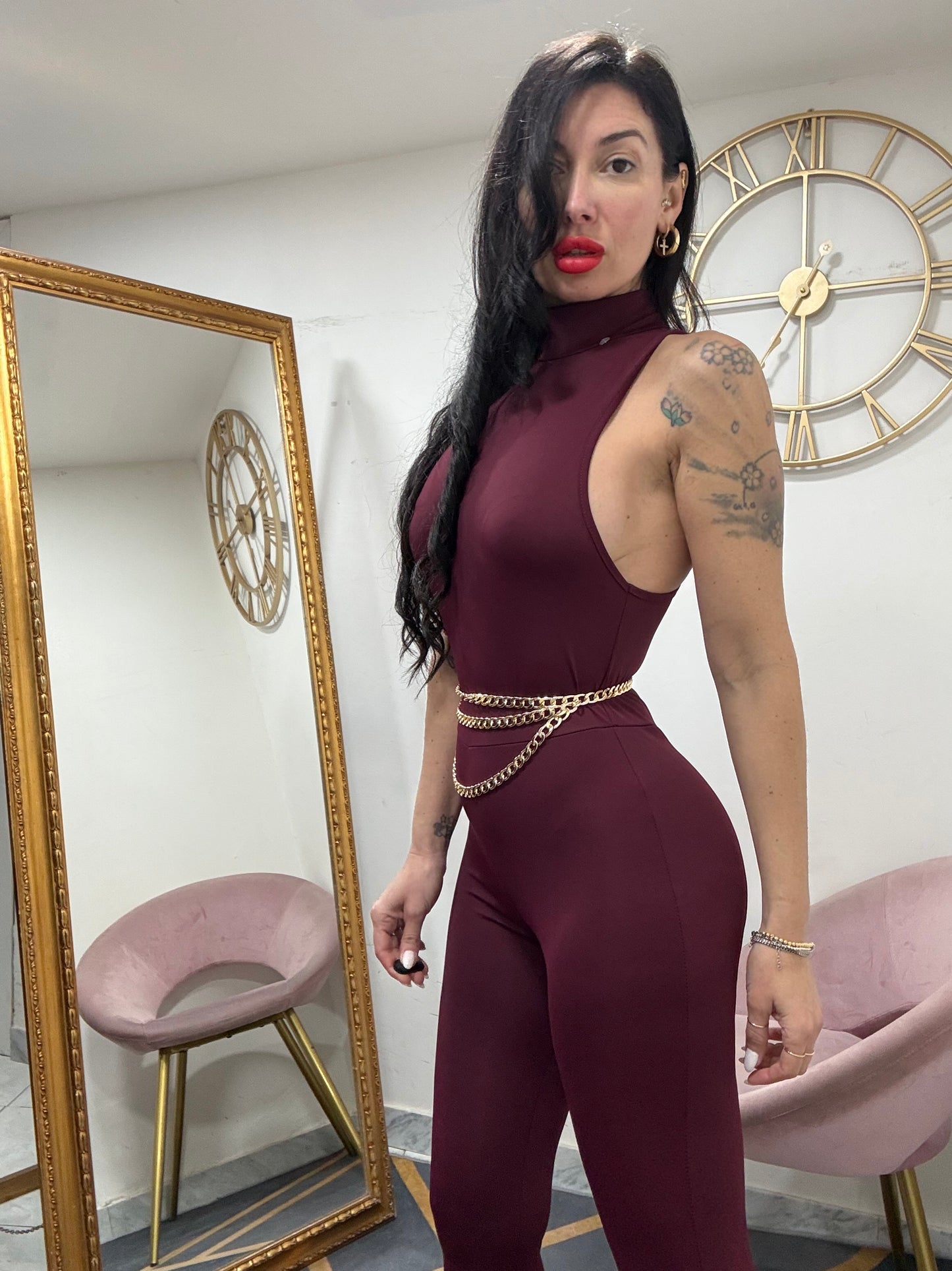 Jumpsuit scollo americano 22685