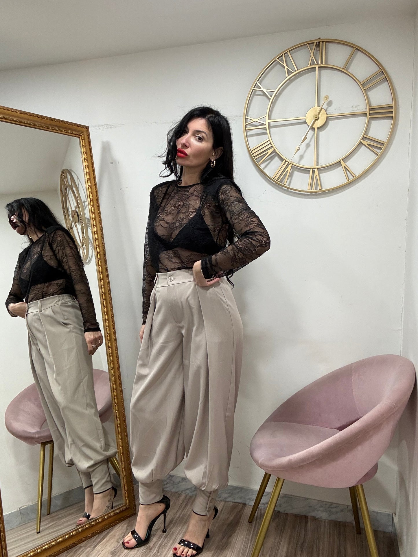 Pantalone polsino caviglia 13419