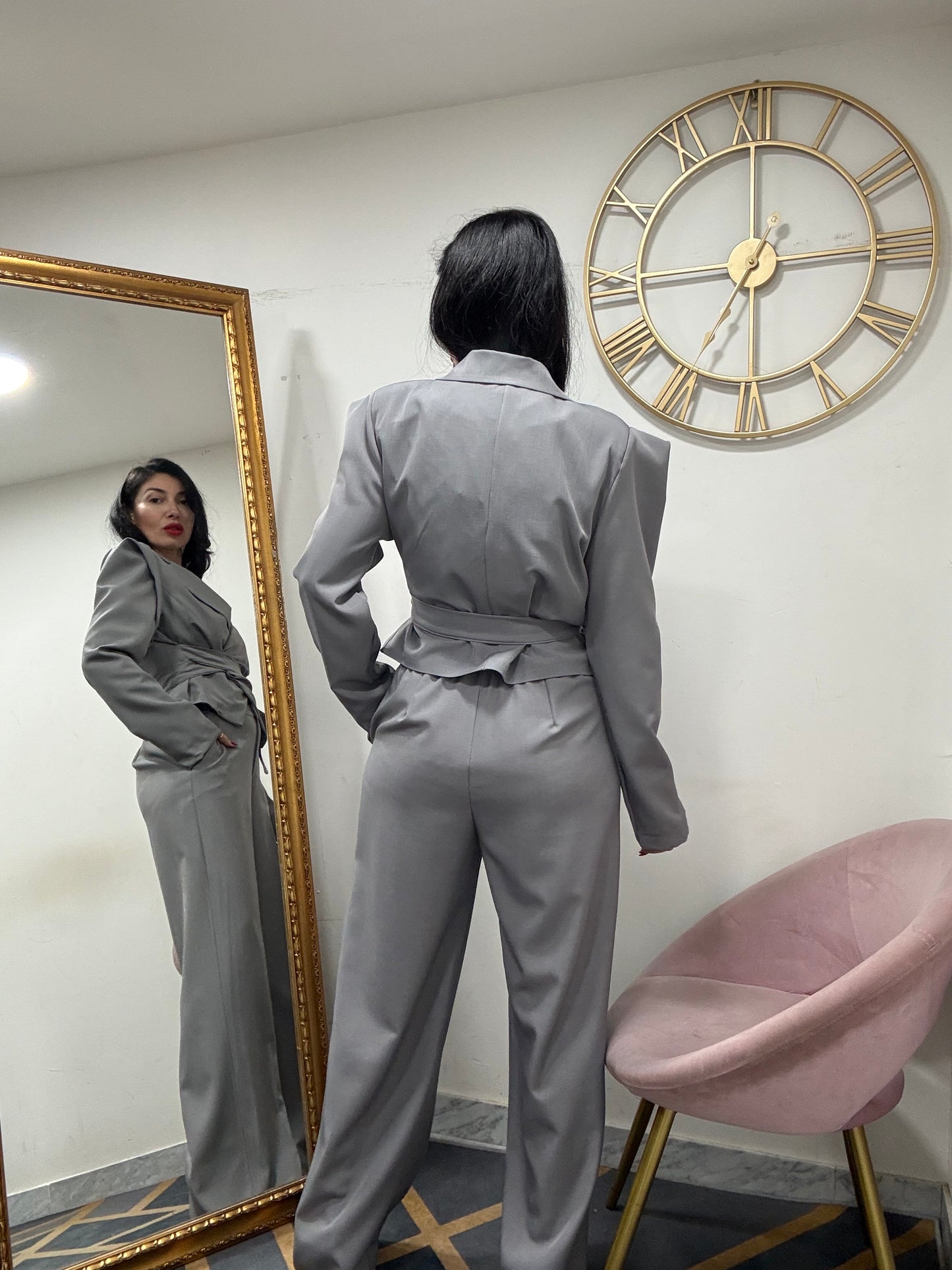 Tailleur giacca crop fiocco 13416