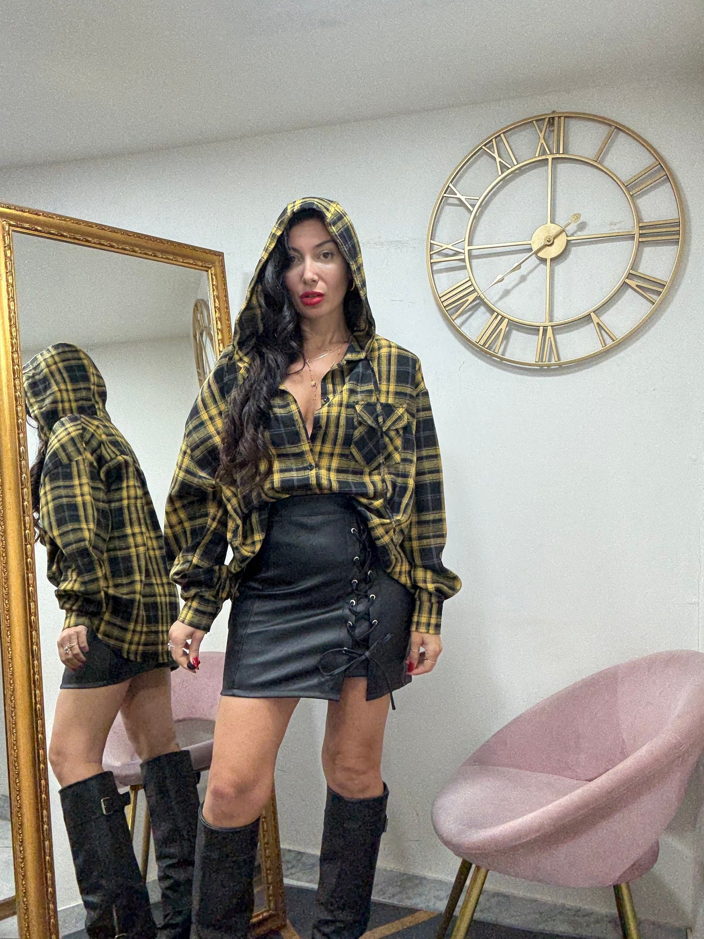 Camicione spalline cappuccio 736