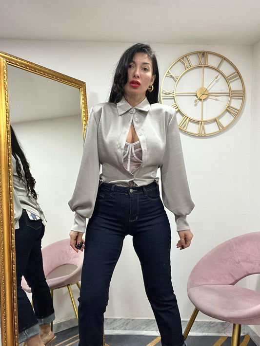 Camicia satin bustier