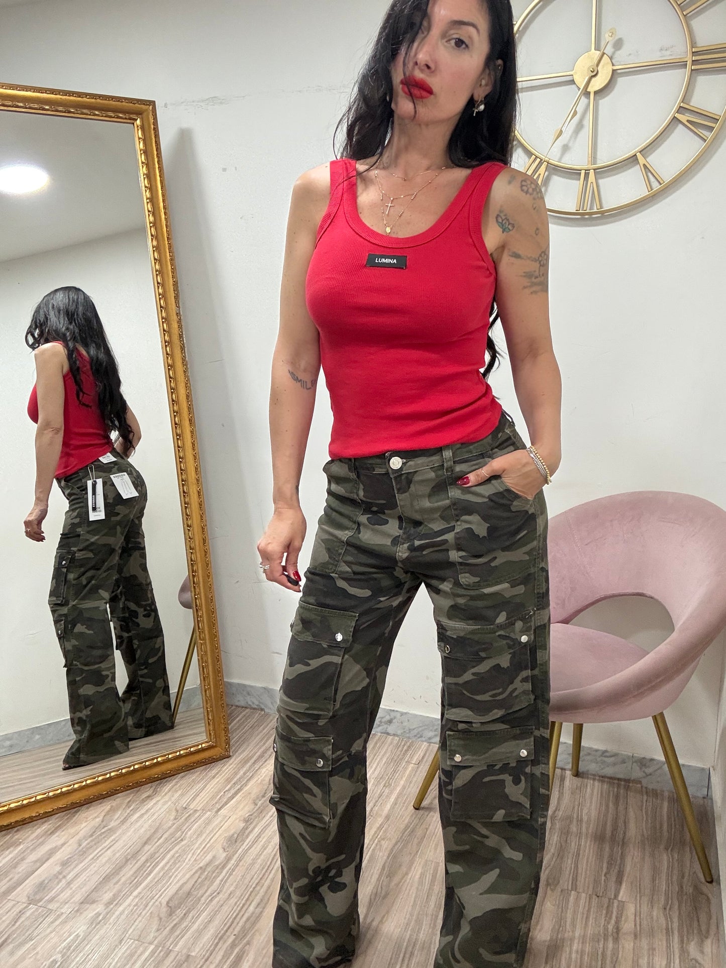 Jeans cargo mimetico 2633