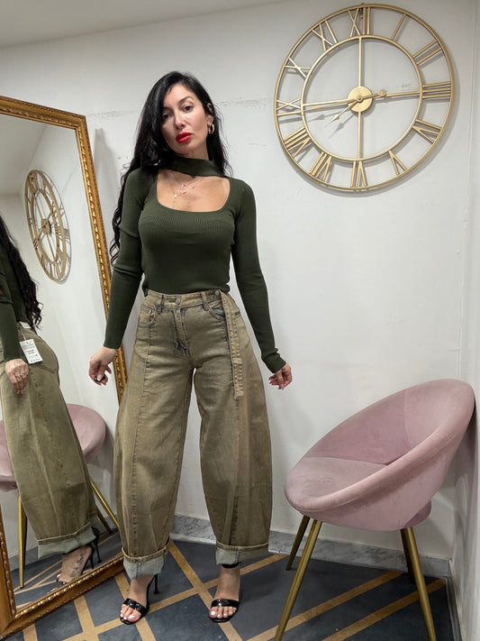 Jeans baloon bustino cinta 038