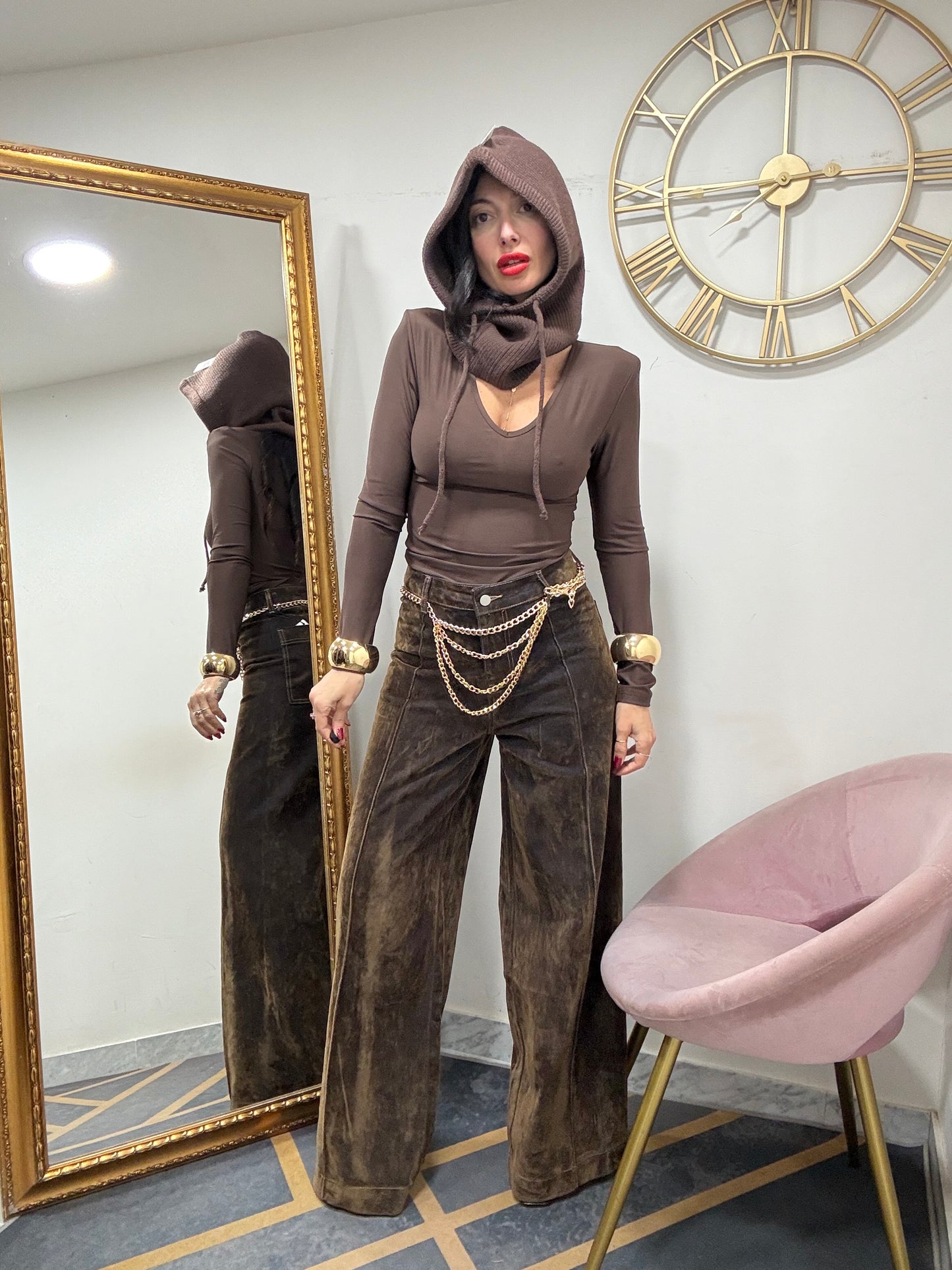 Jeans palazzo velluto 41-1