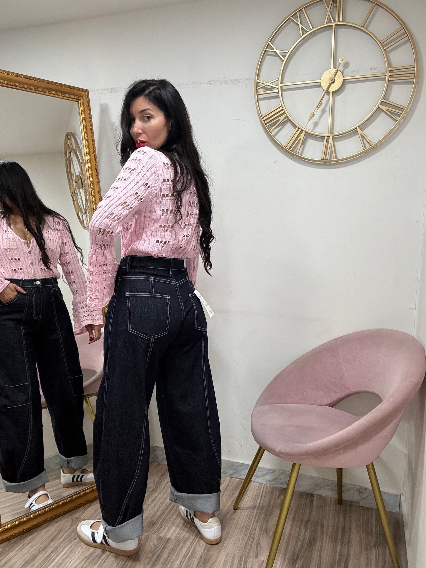 Jeans ballon cuciture  451