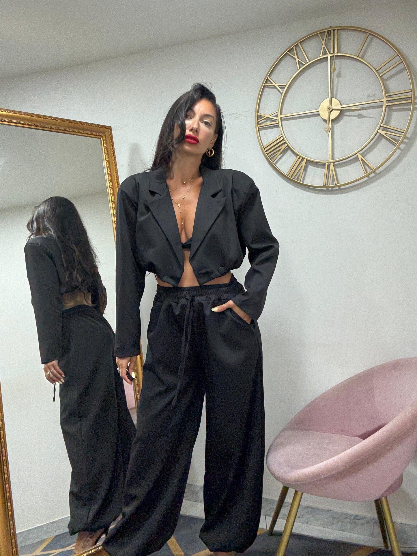 Tailleur giacca crop 595