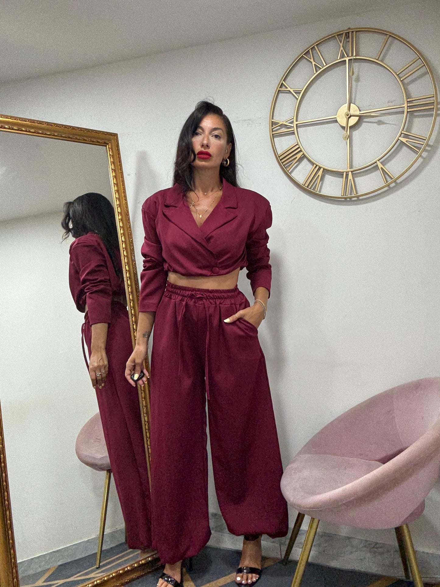 Tailleur giacca crop 595